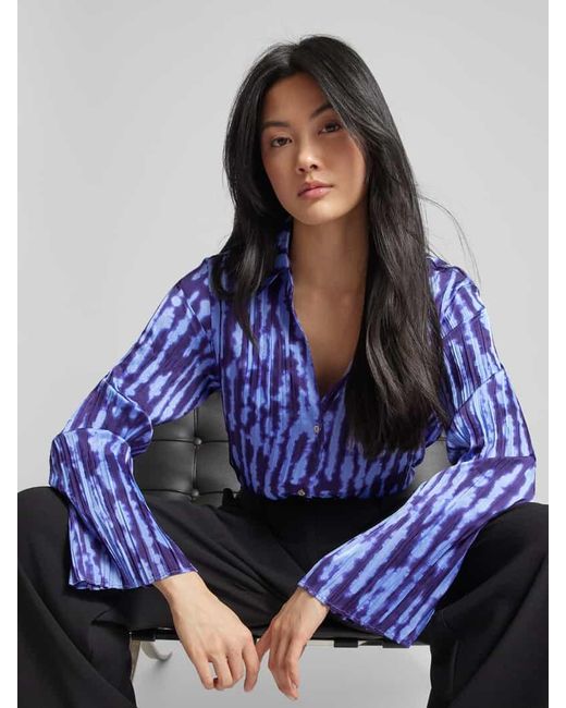 Mango Blue Bluse im Batik-Look Modell 'BOUQUET'