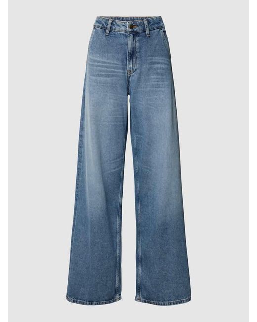 Gant Blue Wide Fit Jeans mit Label-Details