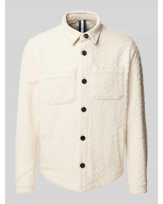 Profuomo Regular Fit Hemdjacke Mit Strukturmuster in Natural für Herren