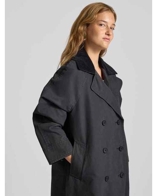 Levi's Regular Fit Lange Jas Met Reverskraag, Model 'Bree' in het Black