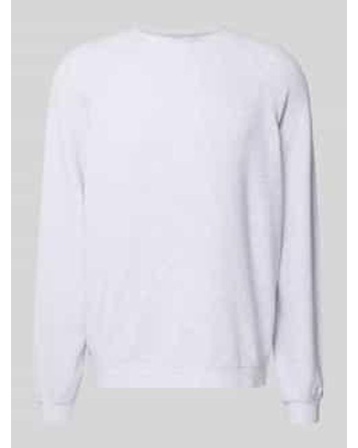 American Vintage Sweatshirt Met Ribboorden, Model 'Ilari' in het White voor heren
