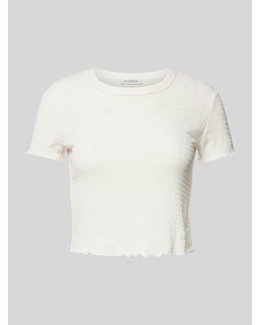 Guess White Cropped T-Shirt