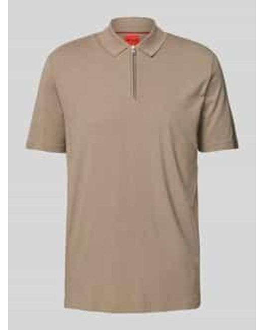 HUGO Regular Fit Poloshirt Met Labelpatch in het Natural voor heren