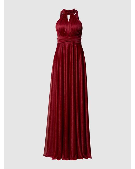 TROYDEN COLLECTION Red Abendkleid mit Glitter-Effekt