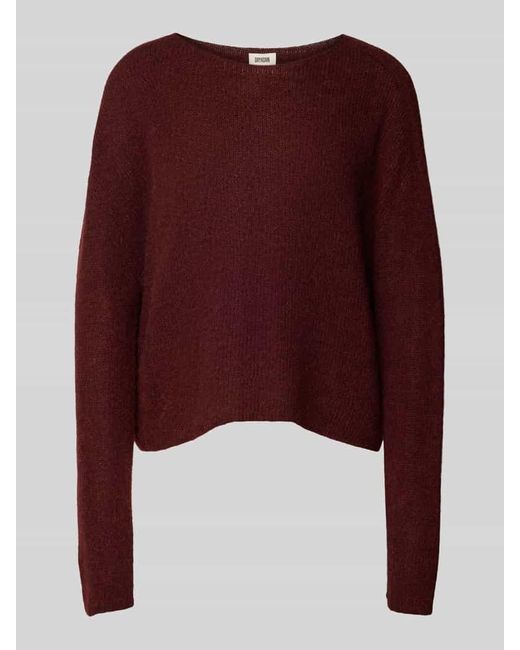 Drykorn Red Strickpullover mit Rundhalsausschnitt Modell 'IMENY'