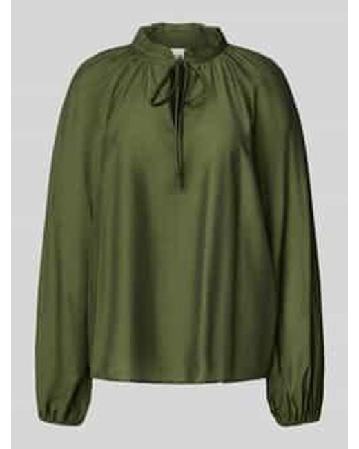 Ichi Regular Fit Blouse Met Druppelvormige Hals, Model 'Karlani' in het Green