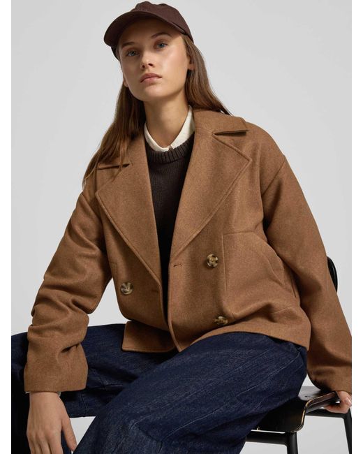 ONLY Regular Fit Jack Met Dubbele Knoopsluiting, Model 'Nancy Life' in het Brown