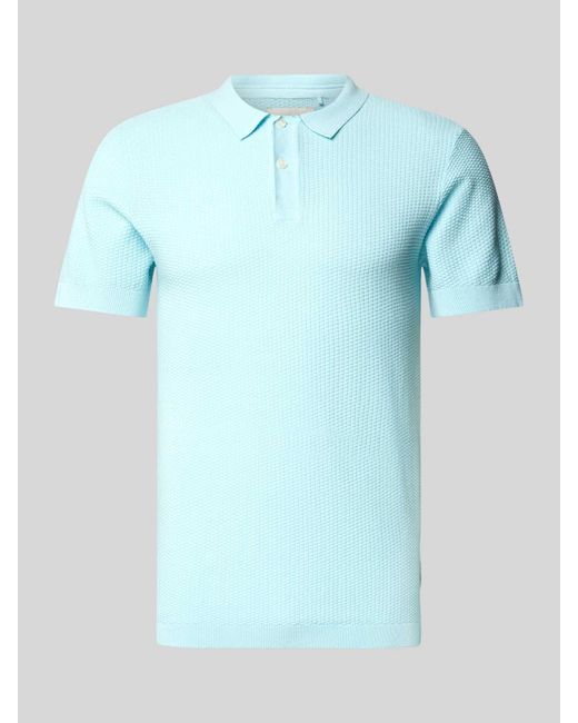 Blend Regular Fit Poloshirt Met Ribboorden in het Blue voor heren