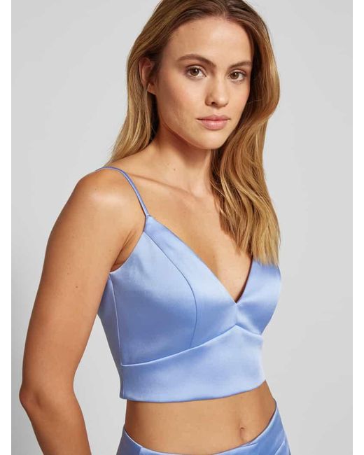 Jake*s Blue Slim Fit Blusentop mit V-Ausschnitt