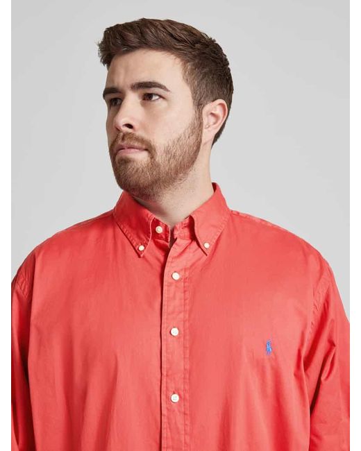 Ralph Lauren PLUS SIZE Freizeithemd mit Button-Down-Kragen in Red für Herren