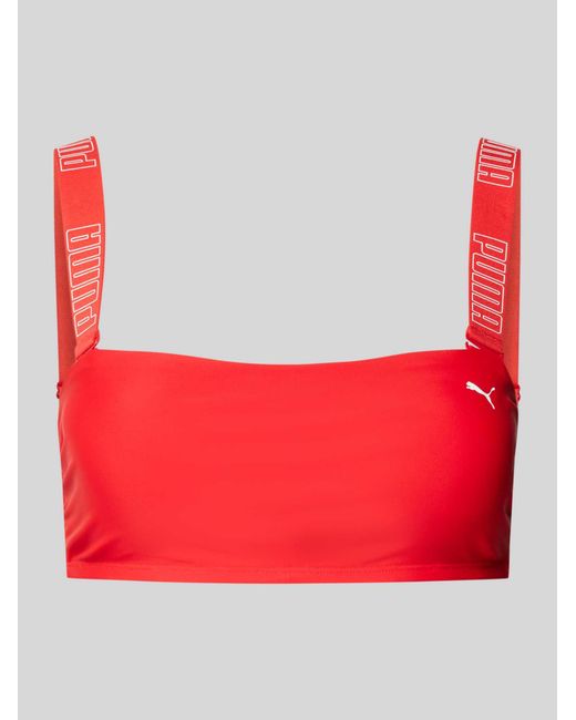 PUMA Bikinitop Met Logoprint in het Red