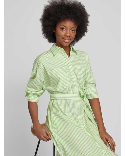 Esprit Green Hemdblusenkleid mit Bindegürtel