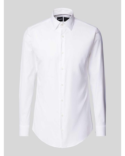 Boss Regular Fit Zakelijk Overhemd Met Extra Lange Mouwen, Model 'Hank' in het White voor heren