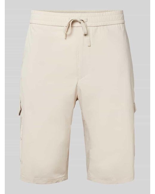 Boss Regular Fit Cargoshorts Mit Elastischem Bund Modell 'Urbanex' in Natural für Herren