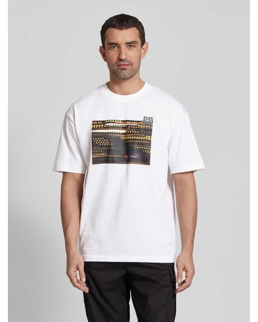 HUGO T-Shirt mit Motiv-Print Modell 'Daveley' in White für Herren