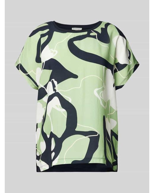 Tom Tailor Green Regular Fit T-Shirt aus Viskose und Baumwoll-Modal-Mix