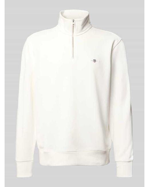 Gant Sweatshirt mit Stehkragen in White für Herren