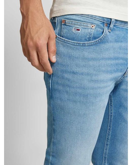 Tommy Hilfiger Slim Fit Jeans mit 5-Pocket-Design Modell 'SCANTON' in Blue für Herren