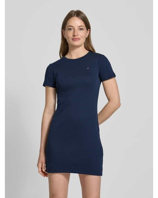 Tommy Hilfiger Blue Tailliertes Minikleid aus reiner Baumwolle