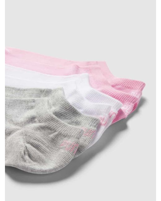 PUMA Pink Sneakersocken in unifarbenem Design im 6er-Pack