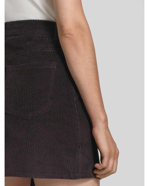 Lolly's Laundry Corduroy Rok Met Steekzakken, Model 'Evas' in het Black