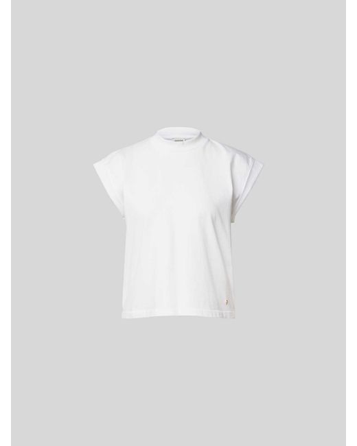 Anine Bing White T-Shirt mit Zier-Applikation