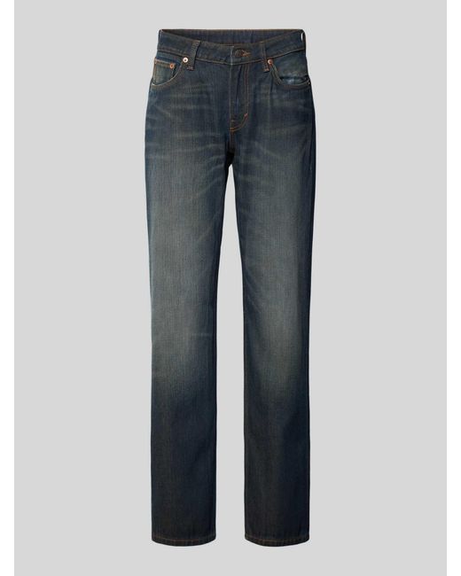 Weekday Blue Straight Fit Jeans mit 5-Pocket-Design Modell 'Arrow'