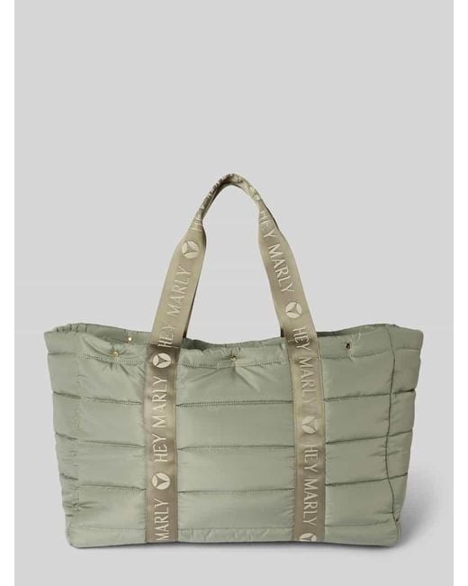HEY MARLY Gray Shopper mit Steppnähten Modell 'Travel Buddy'