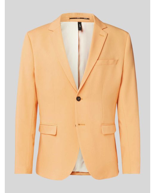 SELECTED Slim Fit Colbert Met Paspelzak Op De Borst, Model 'Liam' in het Natural voor heren