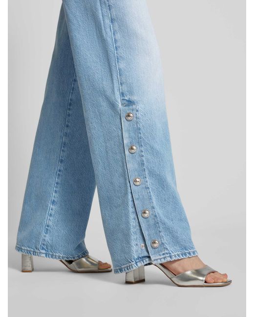 Guess Blue Wide Leg Jeans mit Label-Patch Modell 'PAZ'