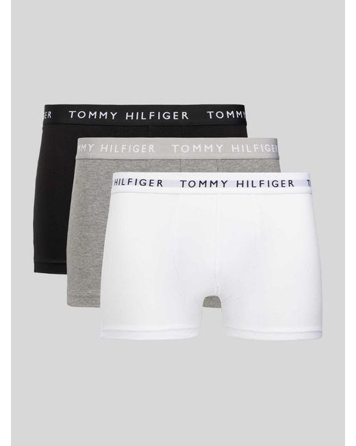 Tommy Hilfiger Boxershort Met Elastische Band Met Logo in het White voor heren