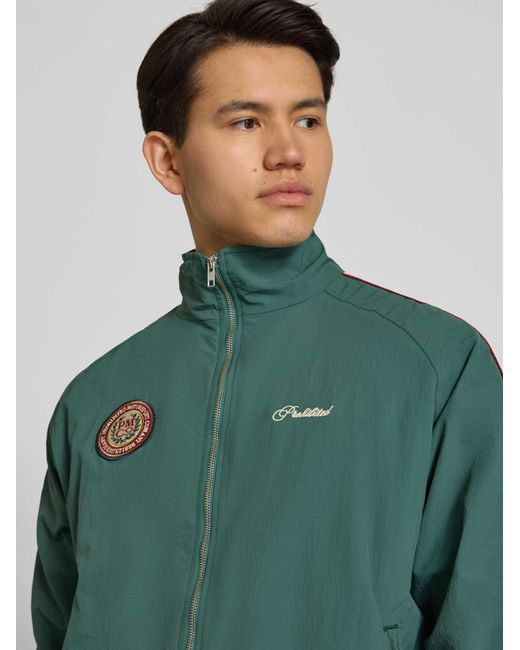 Prohibited Trackjacket Met Labelstitching Model 'Slipstream' in het Green voor heren