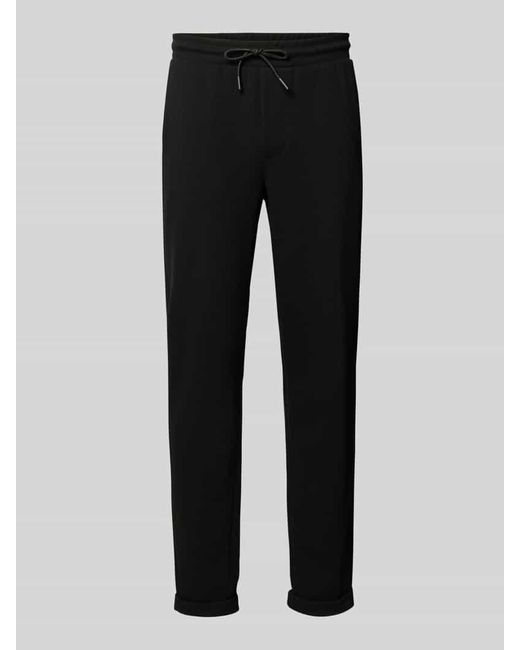 Only & Sons Relaxed Fit Jogpants mit leichtem Strukturmuster Modell 'NEWKODYL' in Black für Herren