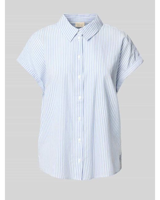 Tom Tailor Blue Loose Fit Bluse mit Streifenmuster