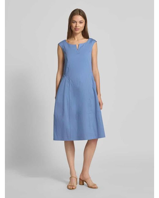 ROBE LÉGÈRE Blue Knielanges Kleid mit Eingrifftaschen