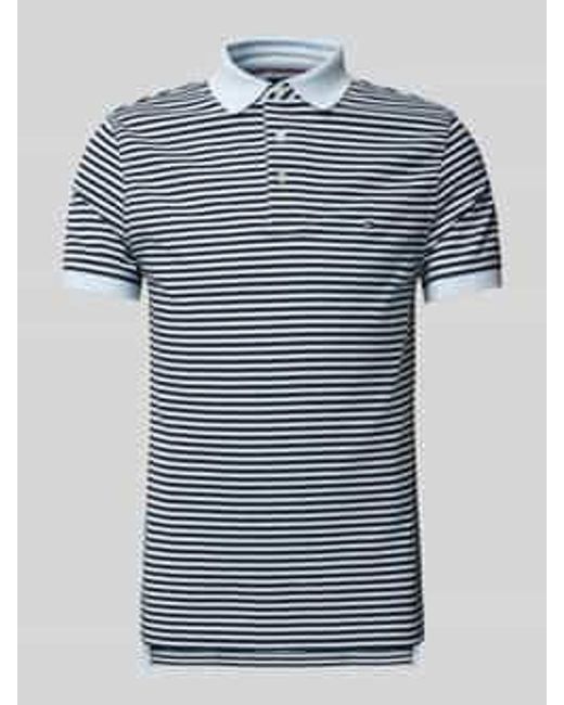 Tommy Hilfiger Slim Fit Poloshirt Met Logostitching in het Blue voor heren