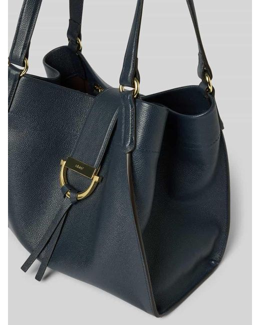 Abro⁺ Blue Shopper mit Label-Detail Modell 'TEMI'
