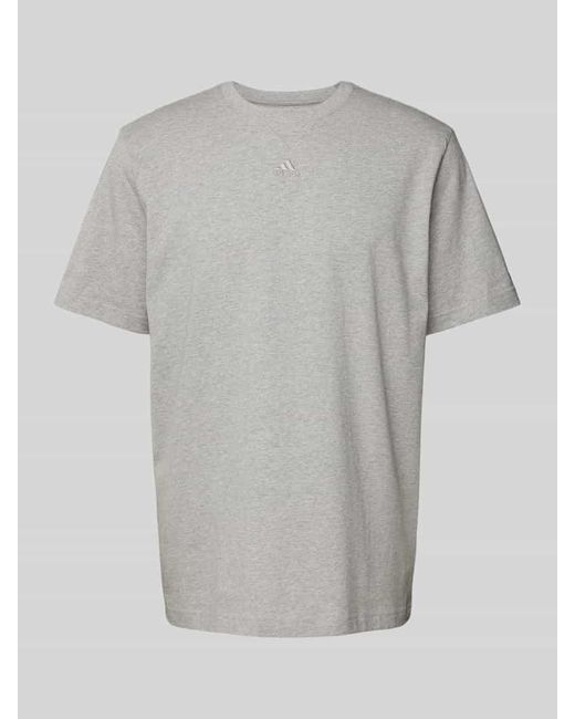 Adidas T-Shirt mit Label-Stitching in Gray für Herren