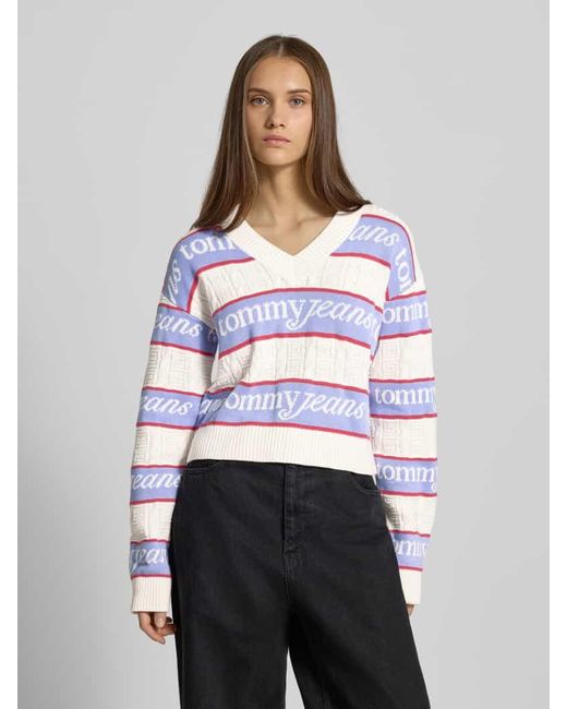Tommy Hilfiger Gray Regular Fit Strickpullover aus reiner Baumwolle