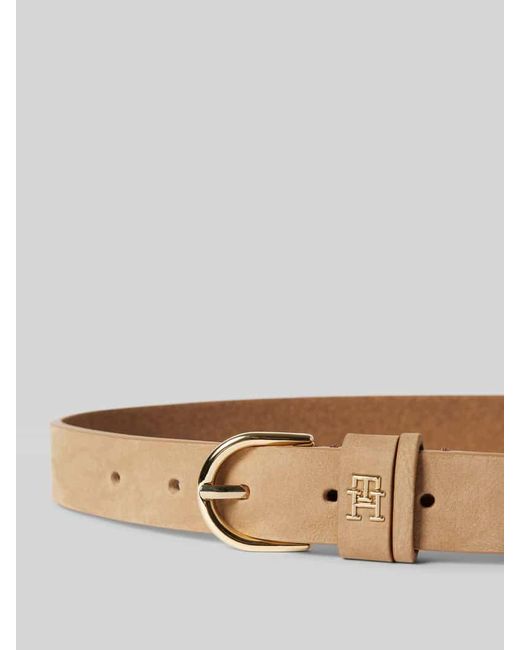 Tommy Hilfiger Natural Ledergürtel Mit Dornschließe Modell 'Effortless'