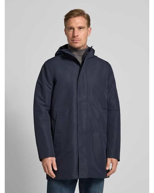 Geox Regular Fit Parka mit Kapuze Modell 'DORAY' in Blue für Herren