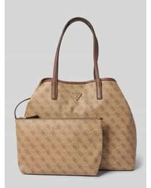 Guess Handtas Met Labelapplicatie in het Natural