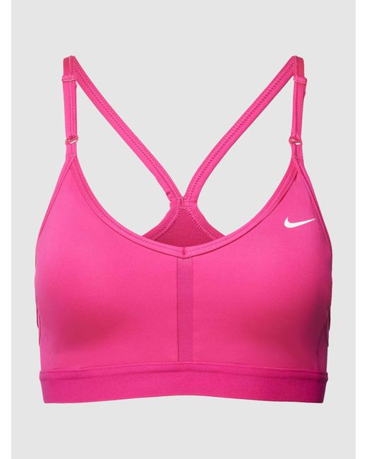 Nike Pink Bustier mit Label-Print