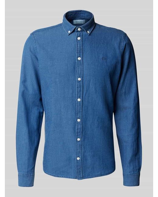 Casual Friday Freizeithemd Mit Knopfleiste Modell 'Hamilton' in Blue für Herren