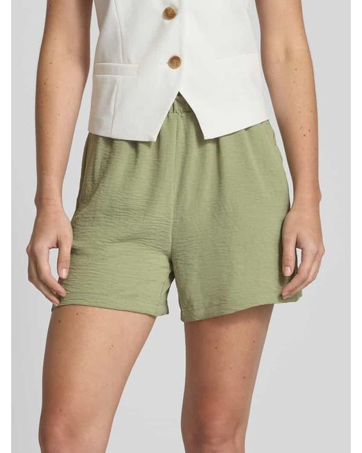 Vila Green Shorts mit elastischem Bund Modell 'JOSA'