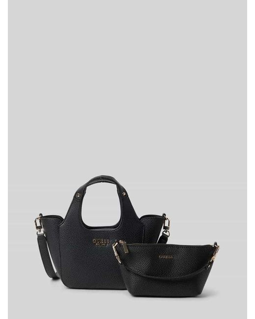 Guess Black Handtasche mit Label-Applikation Modell 'HELINA'