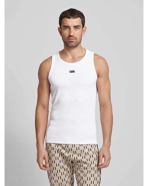 Karl Lagerfeld Tanktop mit Label-Print in White für Herren