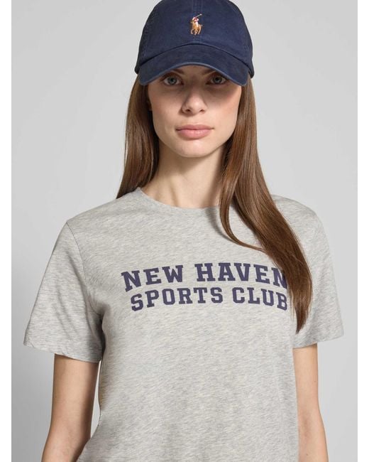 Gant Regular Fit T-Shirt Met Ronde Hals in het Gray