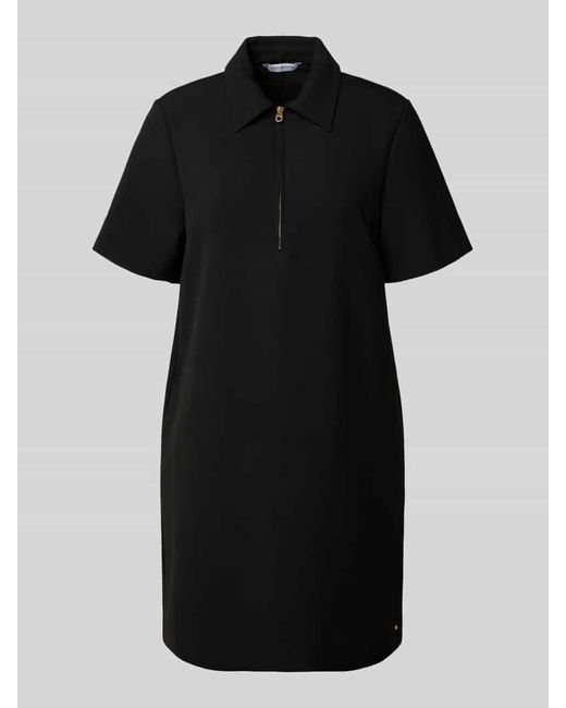 Tommy Hilfiger Black Regular Fit Businesskleid mit kurzem Reißverschluss Modell 'PUNTO KNEE'