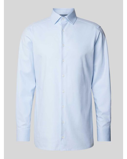 Olymp Modern Fit Zakelijk Overhemd Met Kentkraag in het Blue voor heren